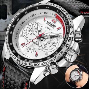 Waterproof Men's Stainless Steel Analog Sports Quartz Military Wrist Watch